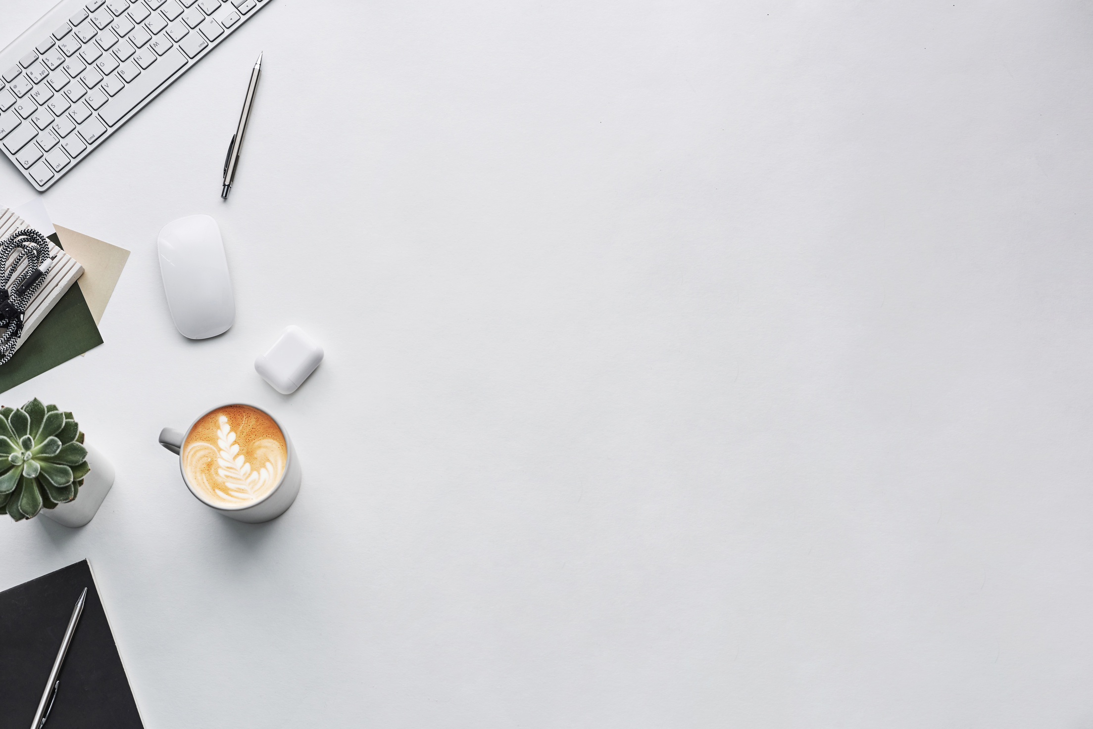 Modern workspace flatlay